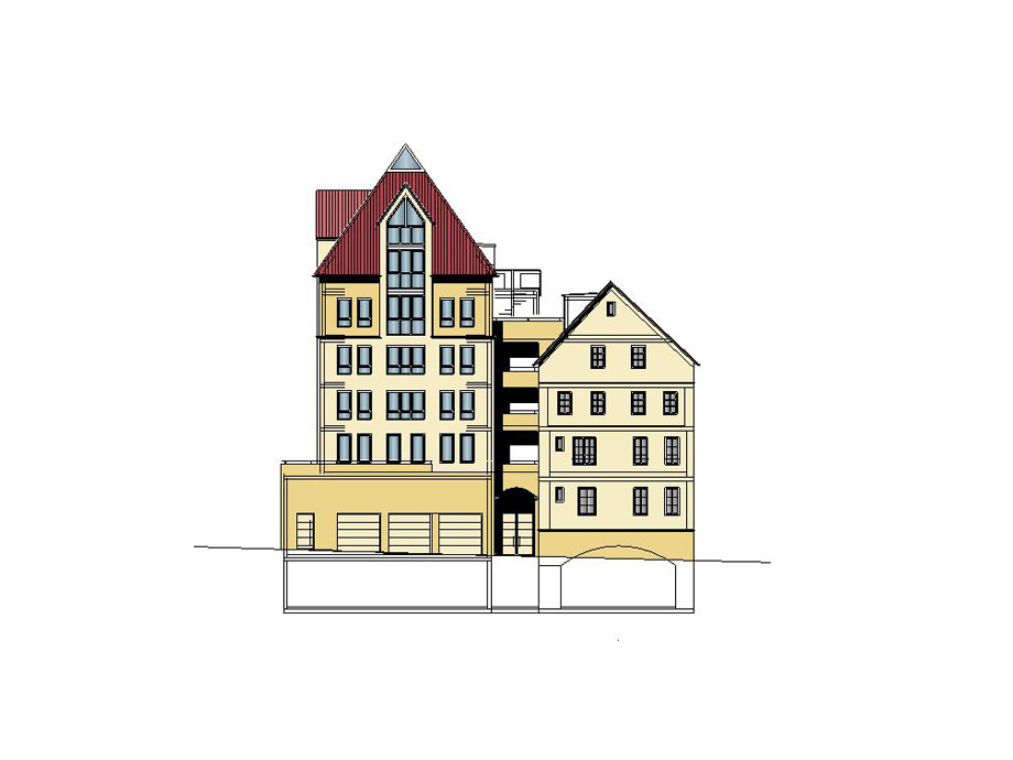 Neubau eines Wohnturmes und Umbau best. Gebäude Schwäbisch Gmünd - bauer .architekten